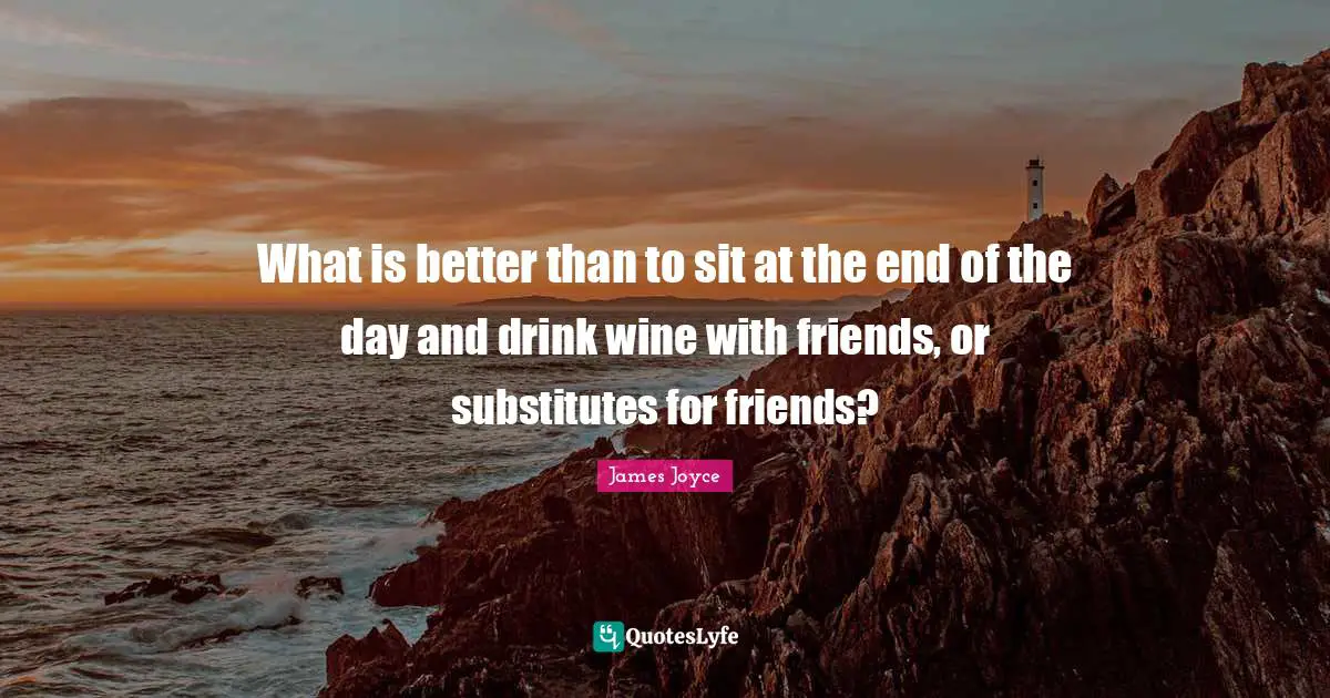 What is better than to sit at the end of the day and drink wine with friends, or substitutes for friends?