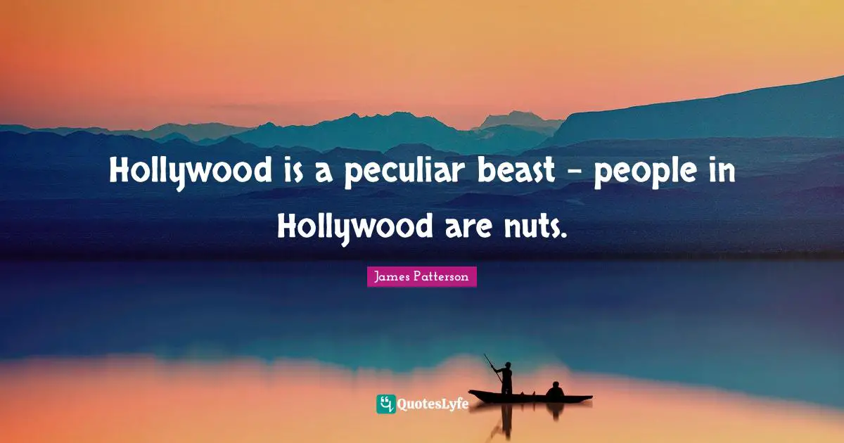 Hollywood is a peculiar beast - people in Hollywood are nuts.