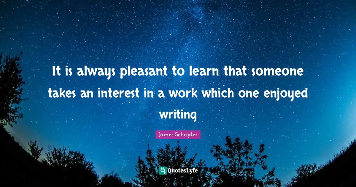 It is always pleasant to learn that someone takes an interest in a work which one enjoyed writing