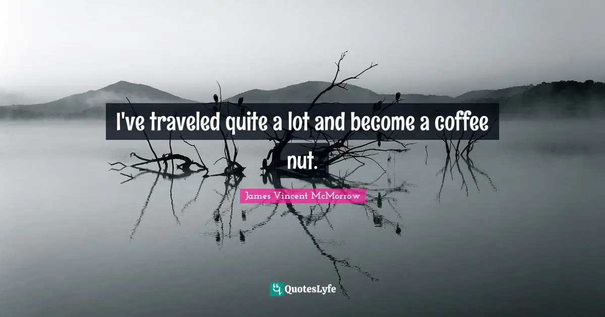 I've traveled quite a lot and become a coffee nut.