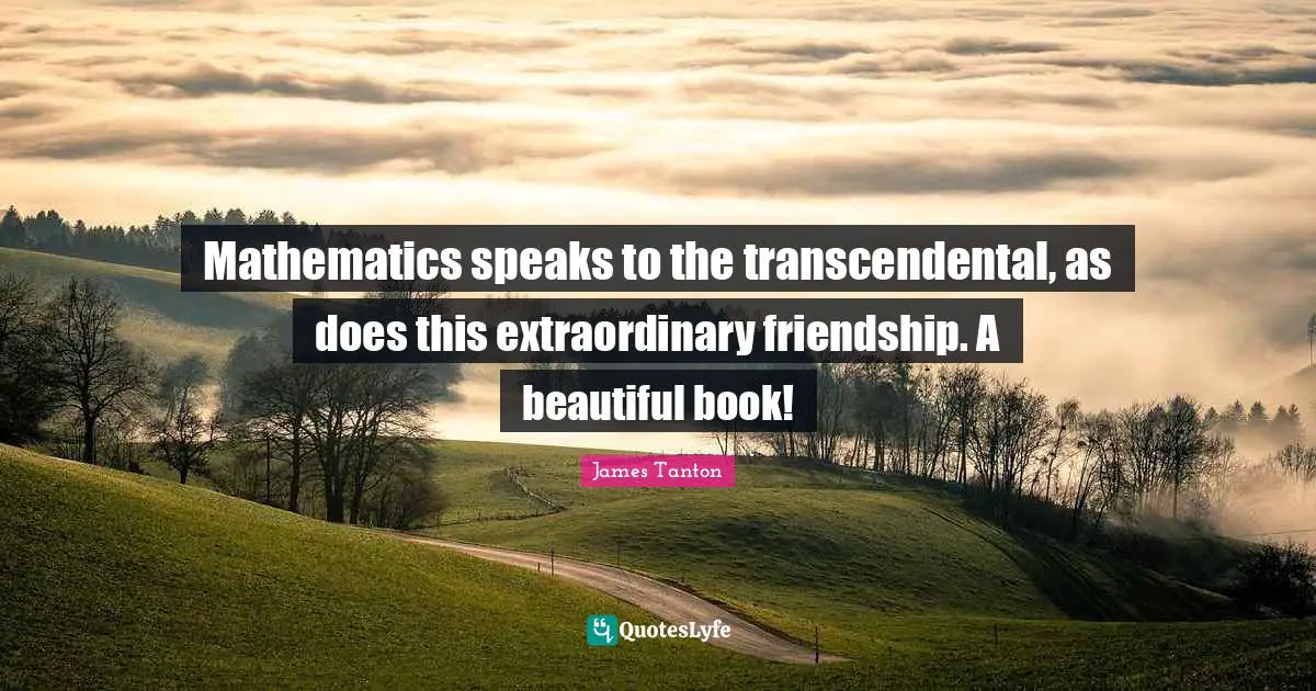 Mathematics speaks to the transcendental, as does this extraordinary friendship. A beautiful book!