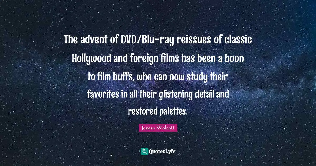 The advent of DVD/Blu-ray reissues of classic Hollywood and foreign films has been a boon to film buffs, who can now study their favorites in all their glistening detail and restored palettes.