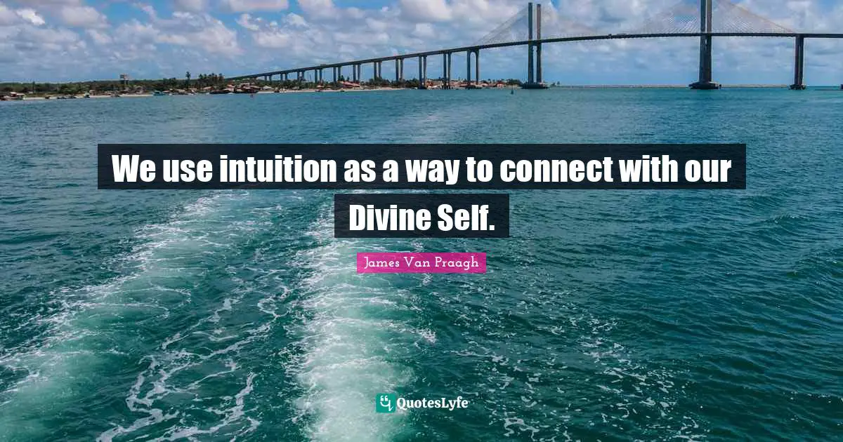 Divine Self Quotes: "We use intuition as a way to connect with our Divine Self."