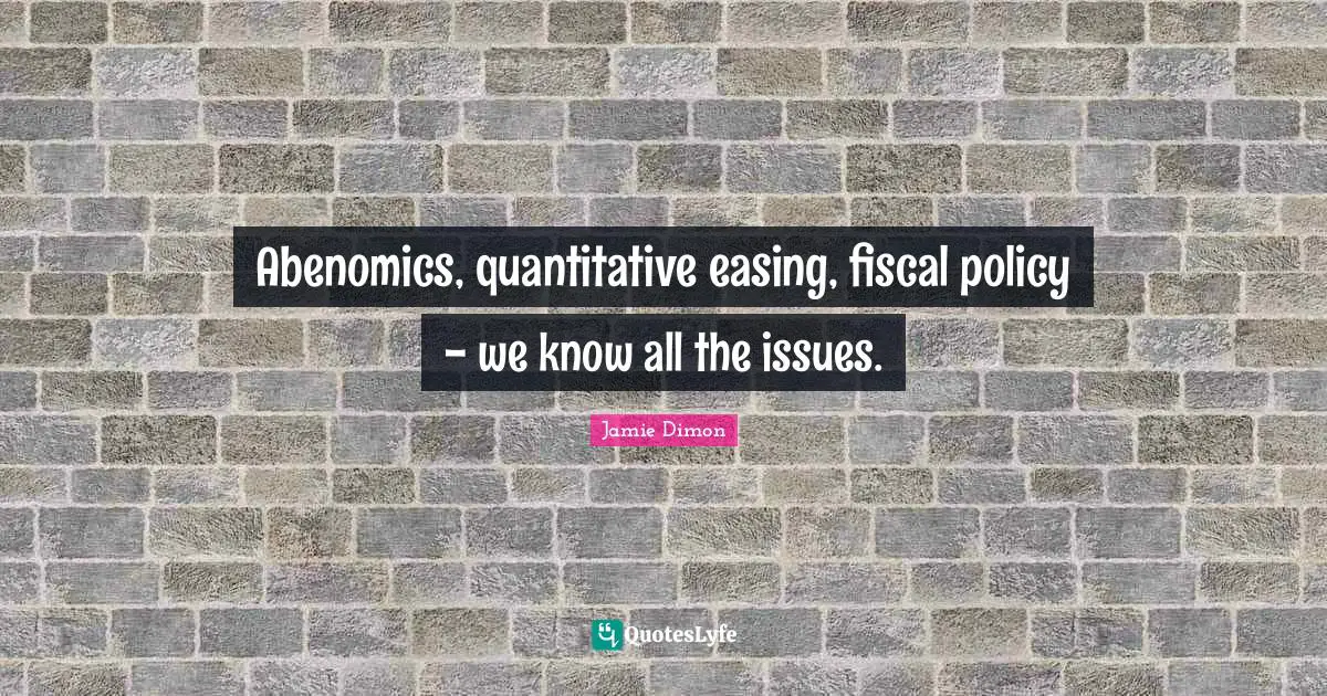 Abenomics, quantitative easing, fiscal policy - we know all the issues.