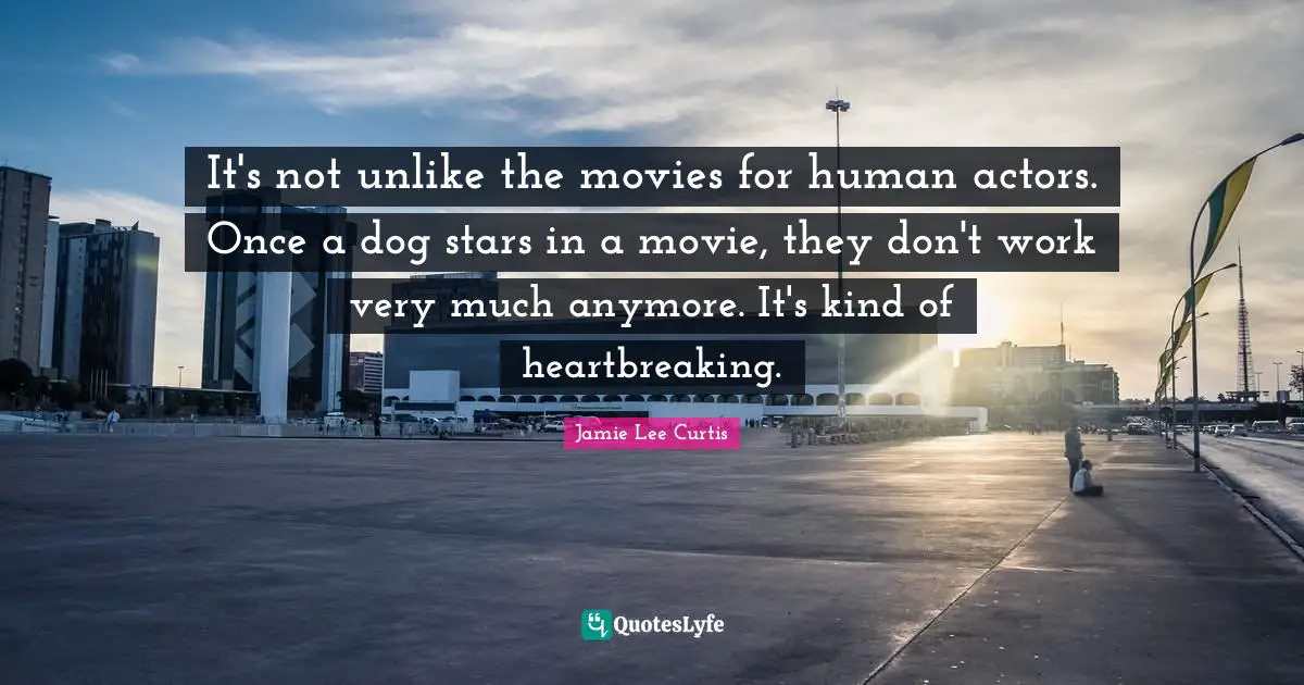 It's not unlike the movies for human actors. Once a dog stars in a movie, they don't work very much anymore. It's kind of heartbreaking.