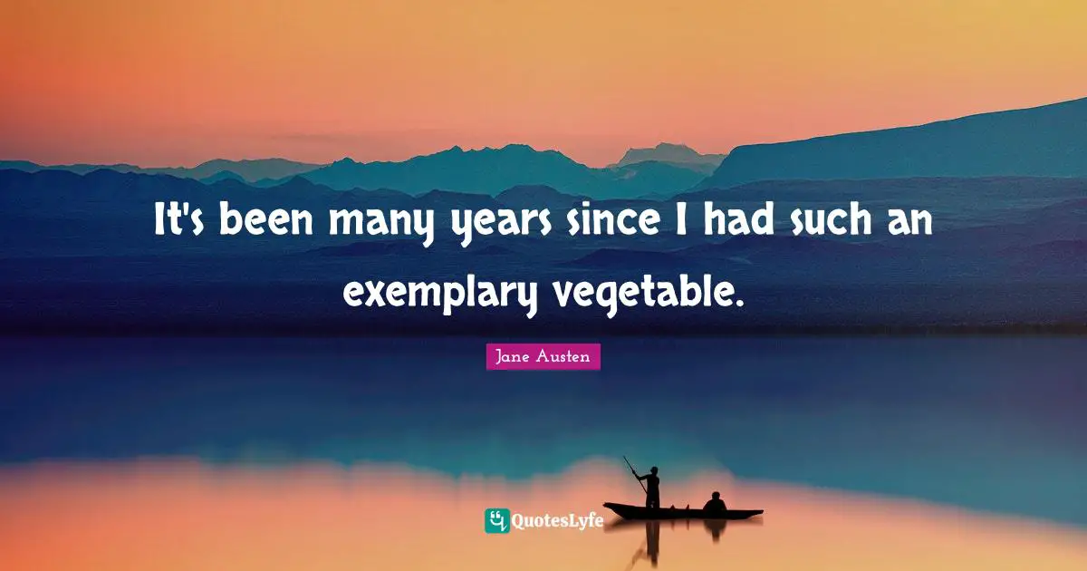 It's been many years since I had such an exemplary vegetable.