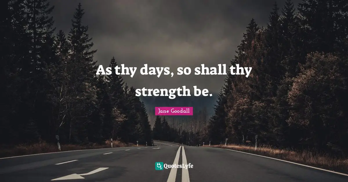 As thy days, so shall thy strength be.