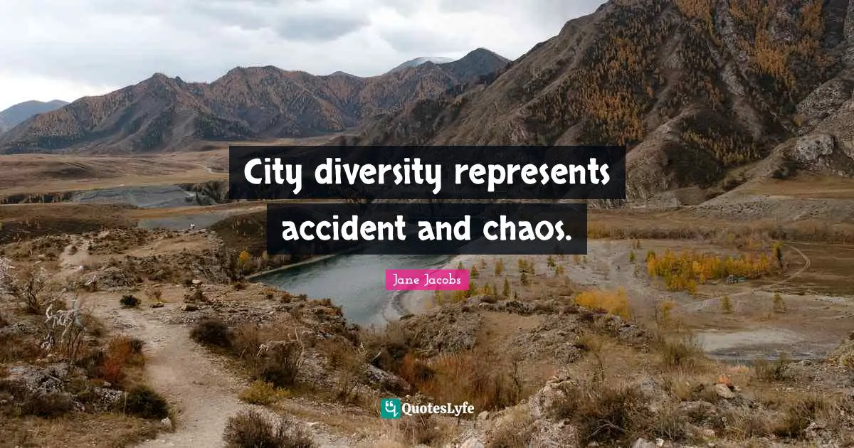 City diversity represents accident and chaos.