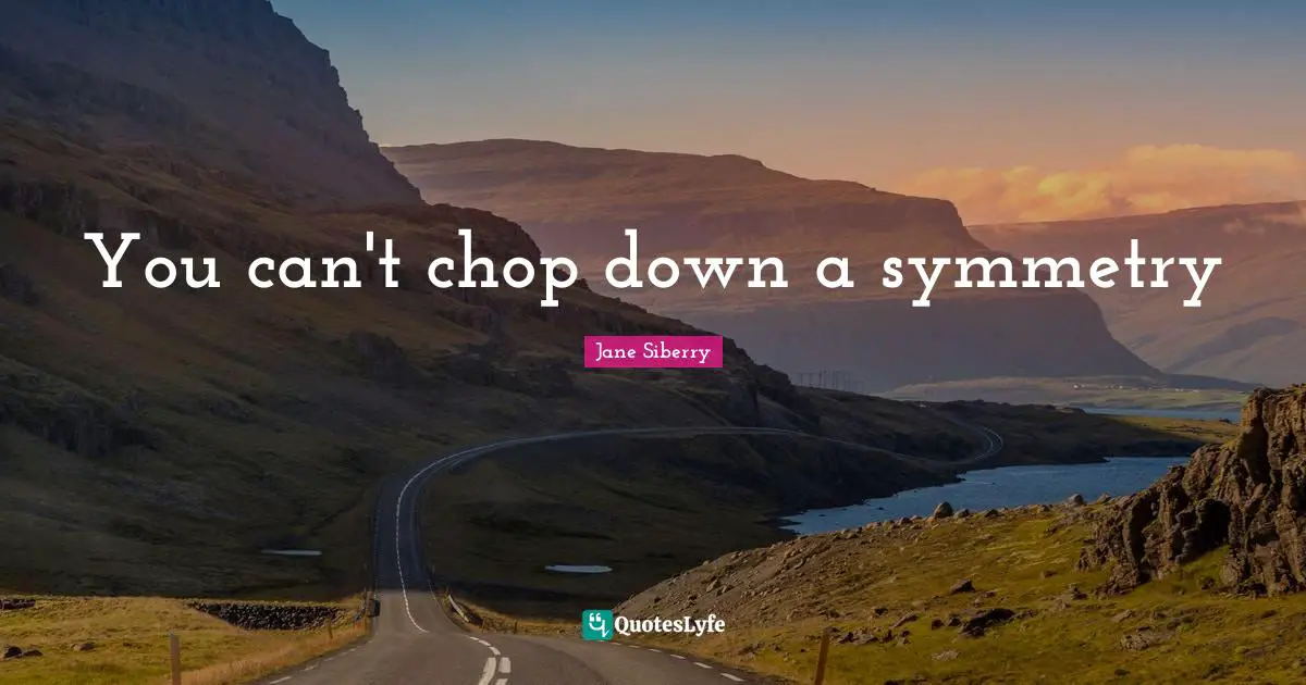 You can't chop down a symmetry