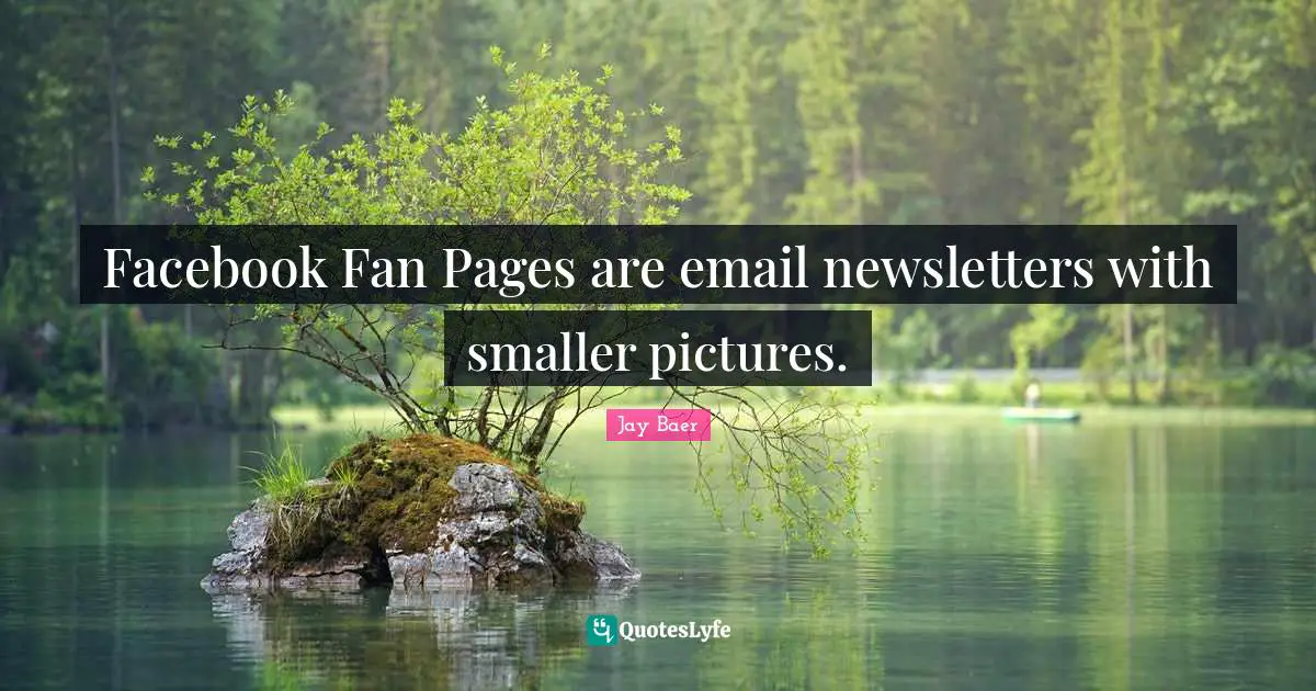 Facebook Fan Pages are email newsletters with smaller pictures.