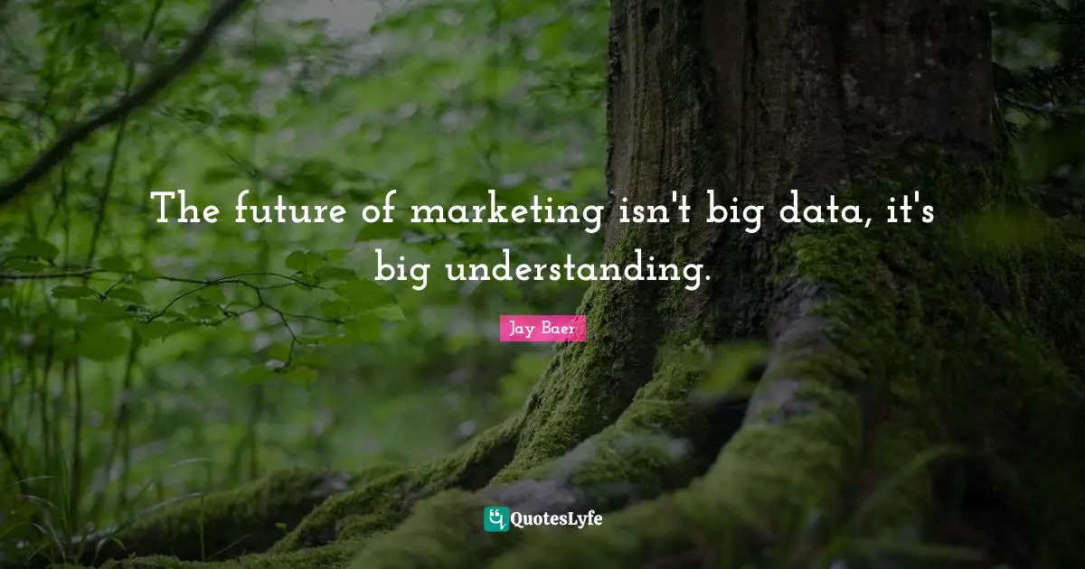 The future of marketing isn't big data, it's big understanding.