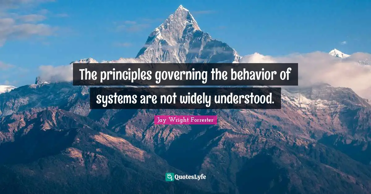 The principles governing the behavior of systems are not widely understood.
