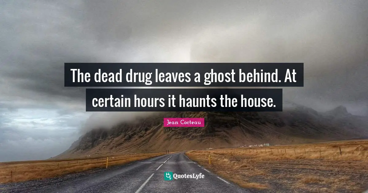 The dead drug leaves a ghost behind. At certain hours it haunts the house.