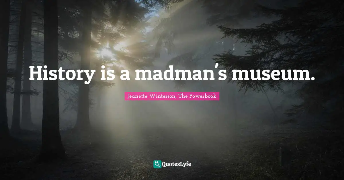 Artifacts Quotes: "History is a madman's museum."
