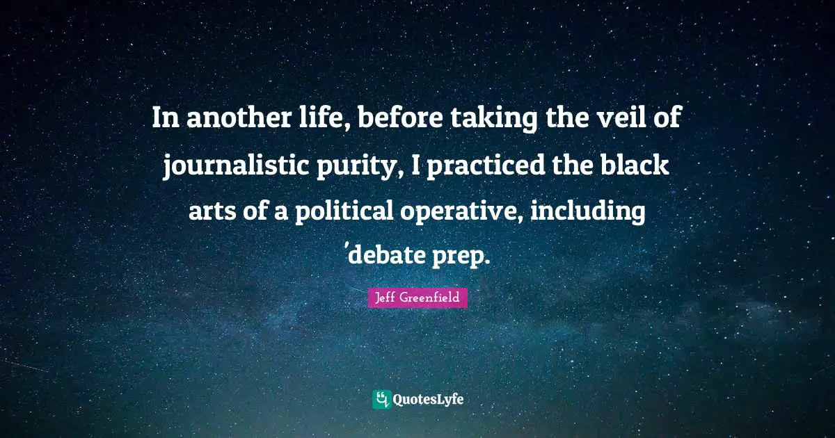 In another life, before taking the veil of journalistic purity, I practiced the black arts of a political operative, including 'debate prep.