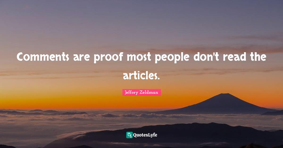 Comments are proof most people don't read the articles.