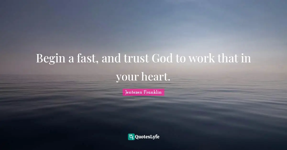 Begin a fast, and trust God to work that in your heart.