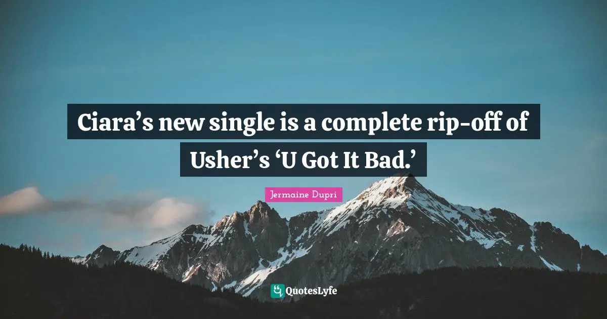Ciara’s new single is a complete rip-off of Usher’s ‘U Got It Bad.’