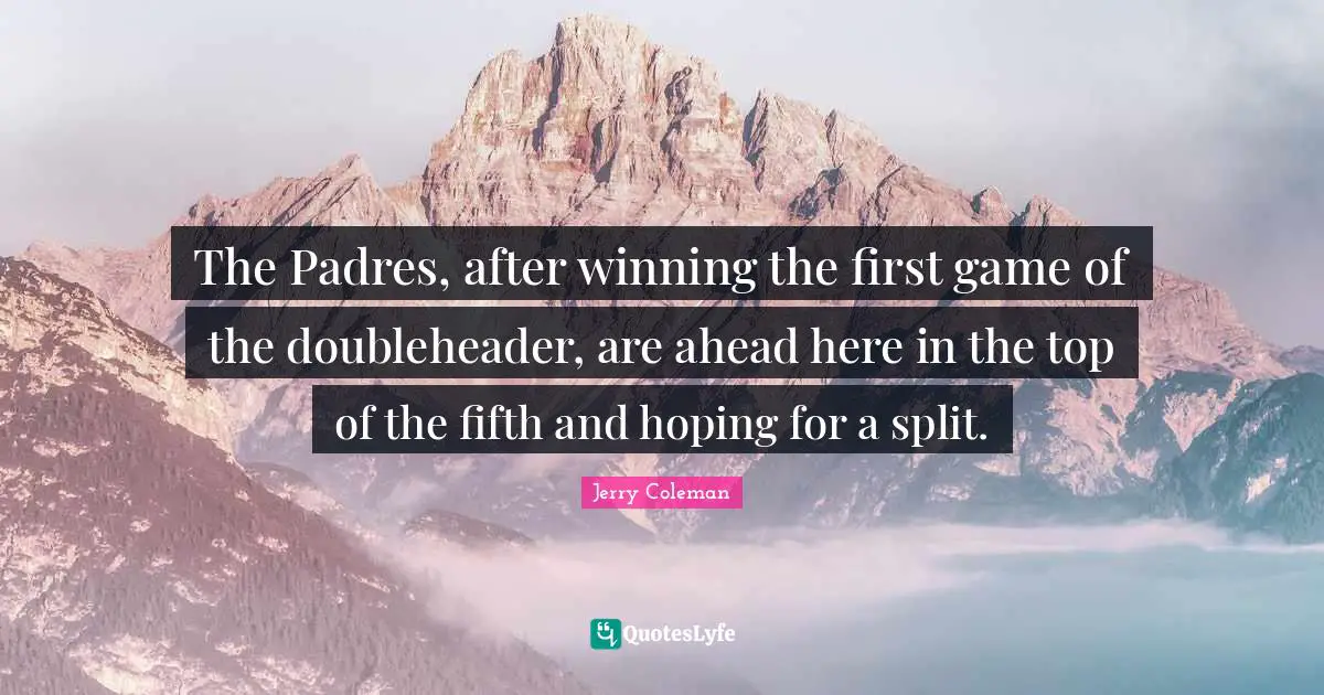 The Padres, after winning the first game of the doubleheader, are ahead here in the top of the fifth and hoping for a split.