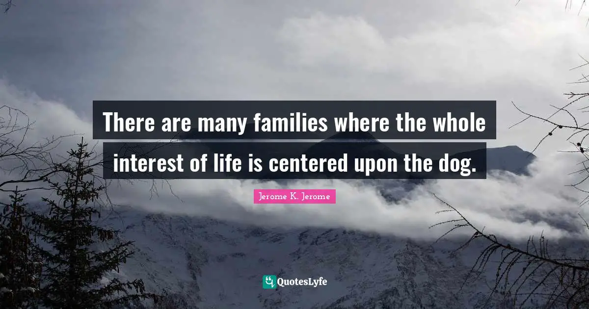 There are many families where the whole interest of life is centered upon the dog.