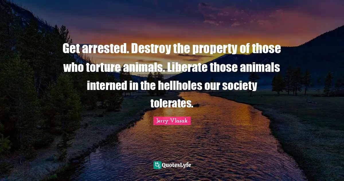 Get arrested. Destroy the property of those who torture animals. Liberate those animals interned in the hellholes our society tolerates.