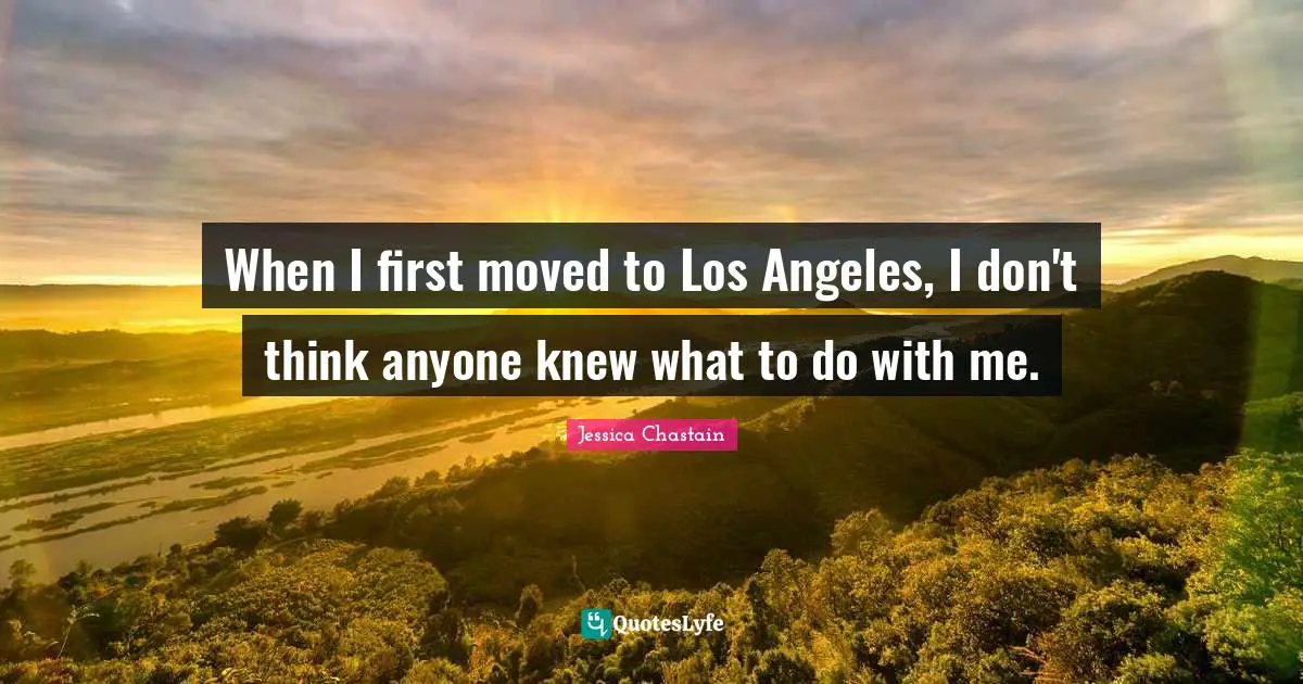 When I first moved to Los Angeles, I don't think anyone knew what to do with me.