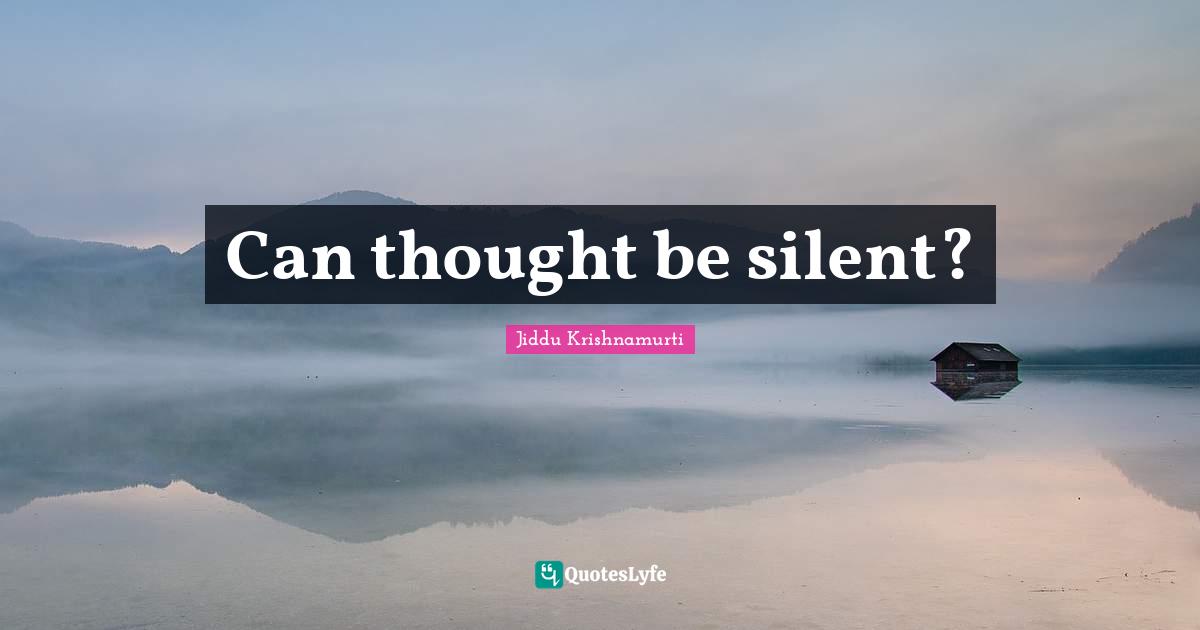 Can thought be silent?