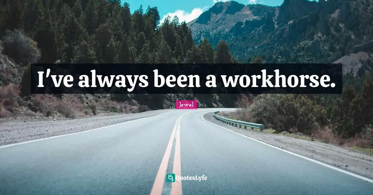 I've always been a workhorse.