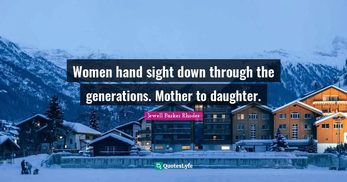 Women hand sight down through the generations. Mother to daughter.