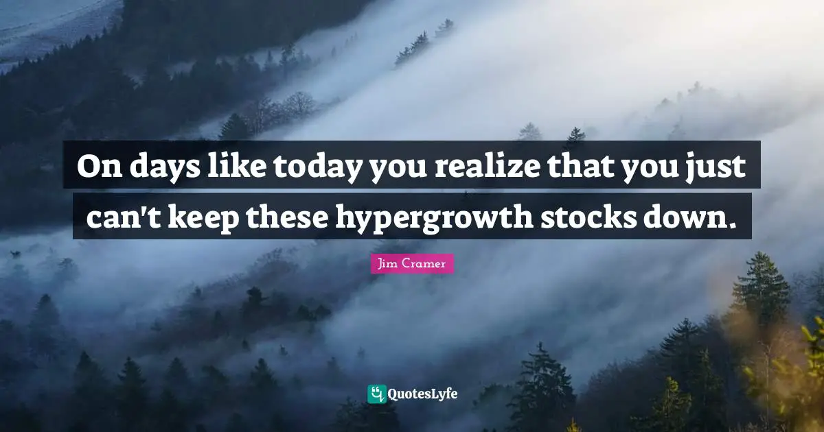 Jim Cramer Quotes: "On days like today you realize that you just can't keep these hypergrowth stocks down."