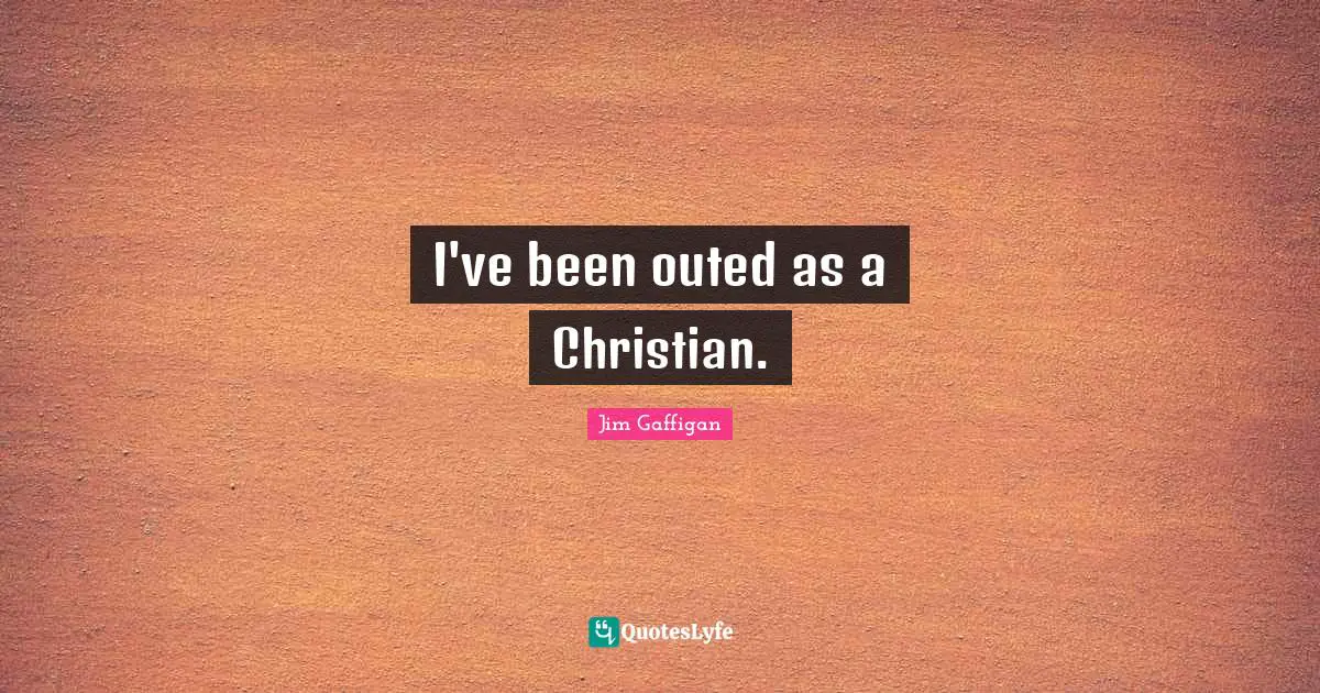 I've been outed as a Christian.