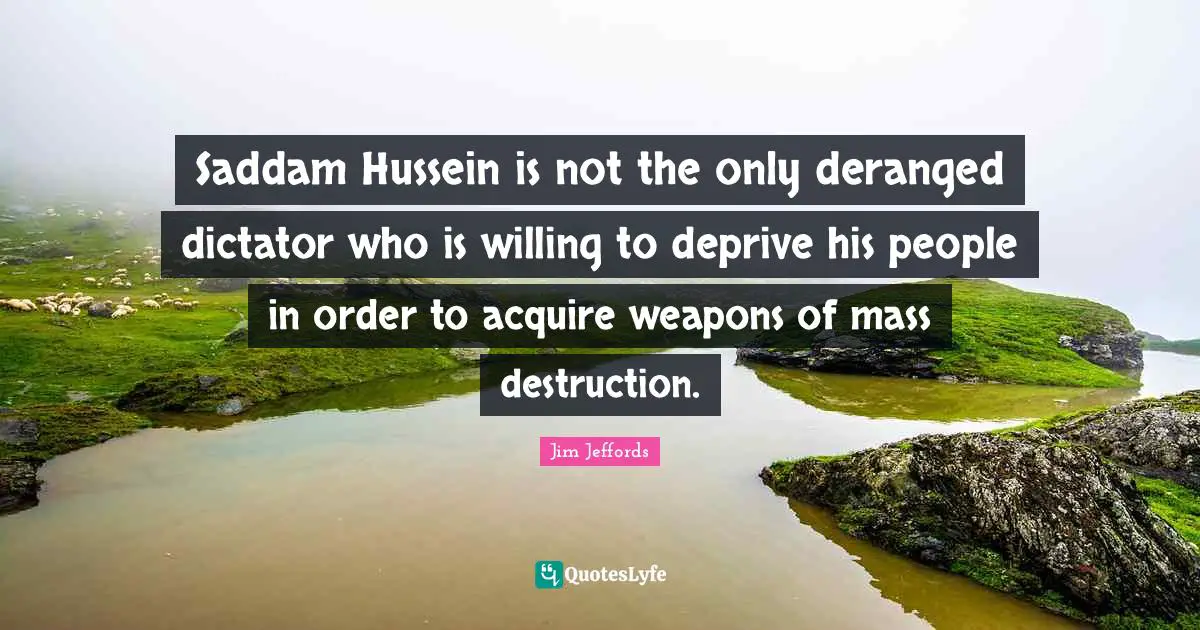 Saddam Hussein is not the only deranged dictator who is willing to deprive his people in order to acquire weapons of mass destruction.