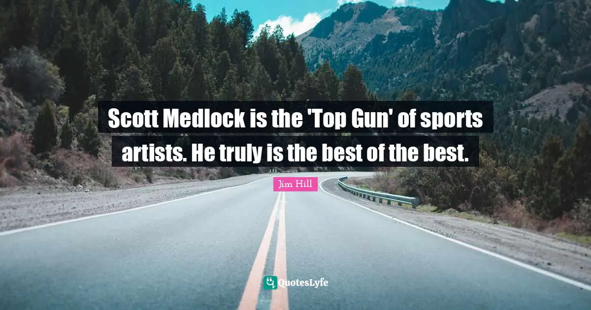 Scott Medlock is the 'Top Gun' of sports artists. He truly is the best of the best.