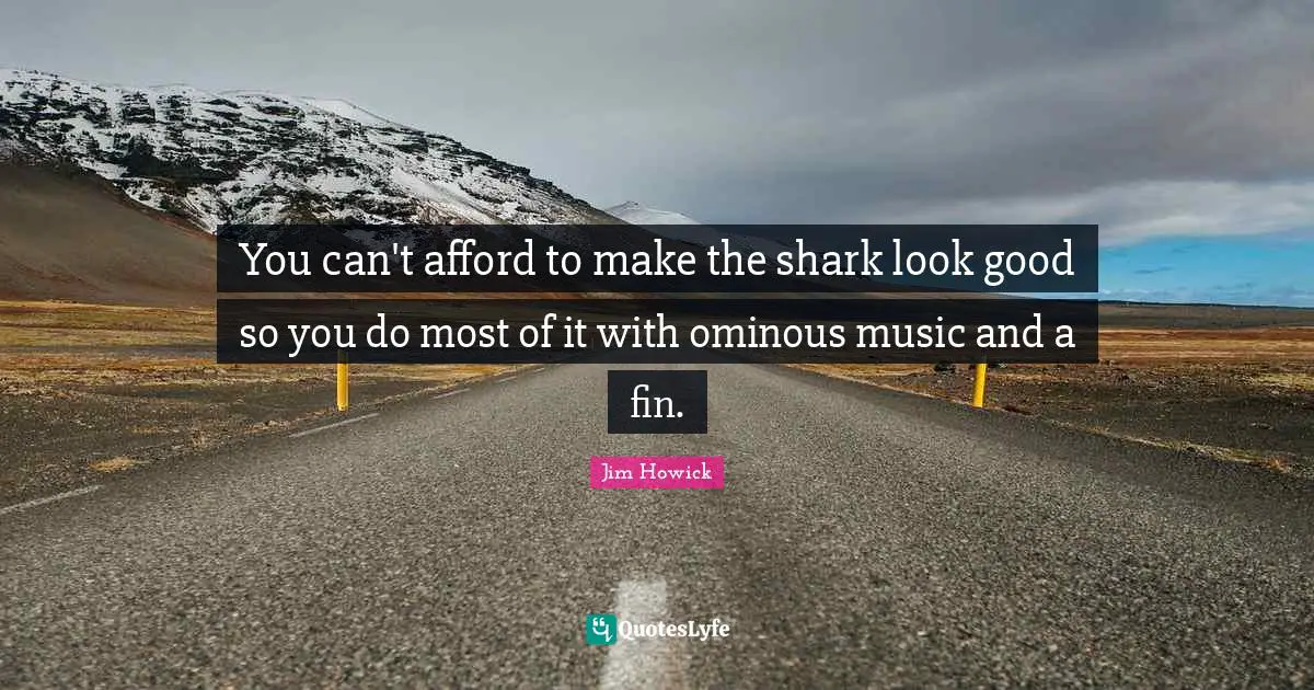 You can't afford to make the shark look good so you do most of it with ominous music and a fin.