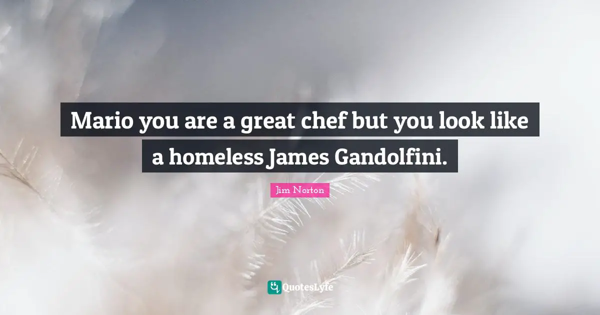 Mario you are a great chef but you look like a homeless James Gandolfini.