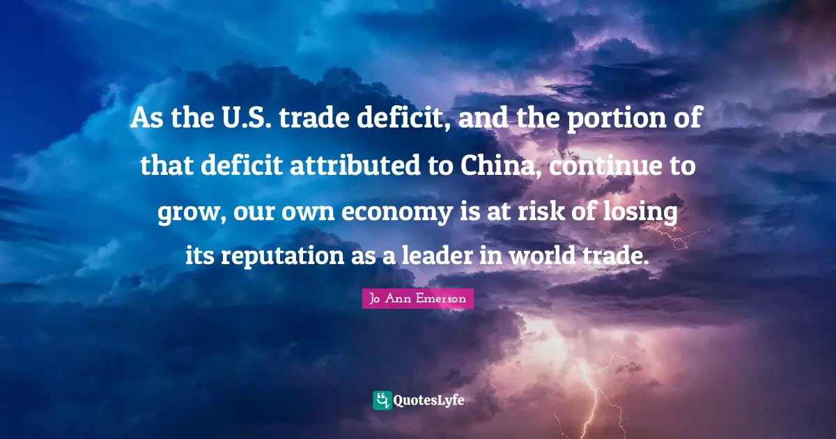 As the U.S. trade deficit, and the portion of that deficit attributed to China, continue to grow, our own economy is at risk of losing its reputation as a leader in world trade.