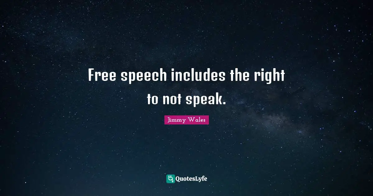Free speech includes the right to not speak.