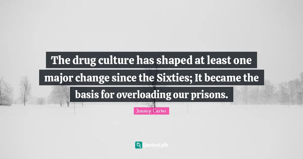 The drug culture has shaped at least one major change since the Sixties; It became the basis for overloading our prisons.