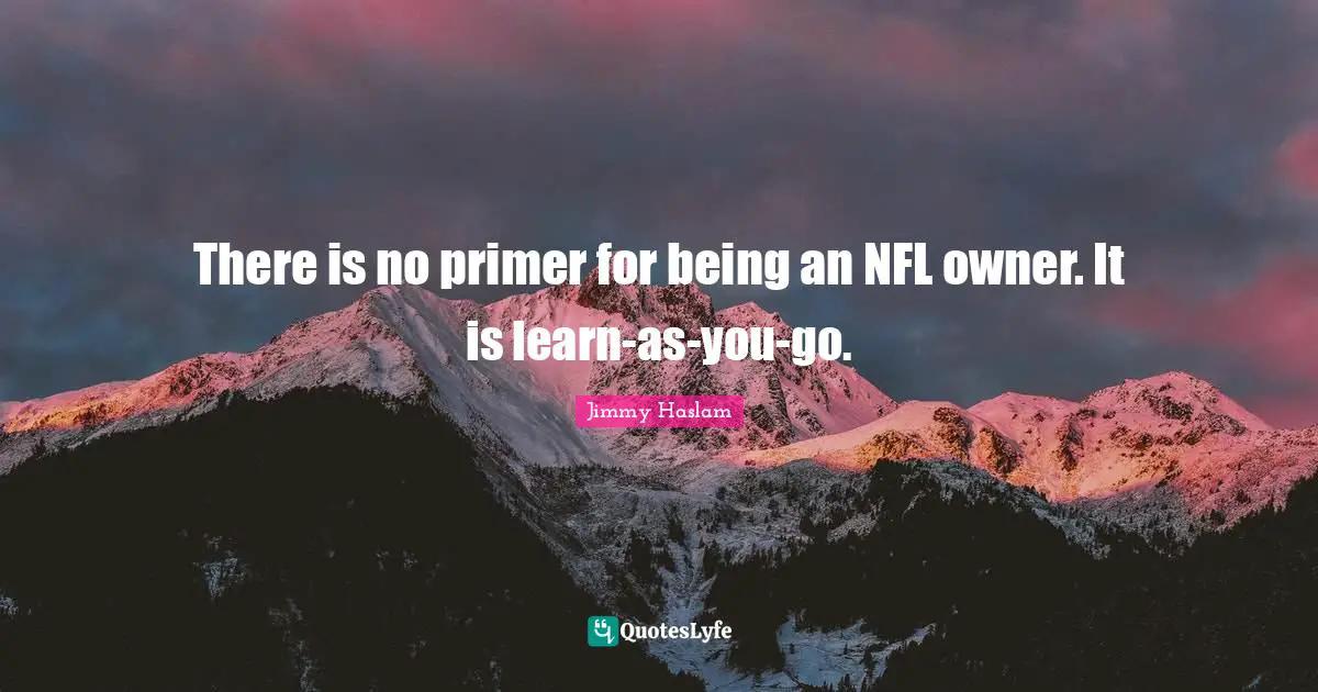 There is no primer for being an NFL owner. It is learn-as-you-go.
