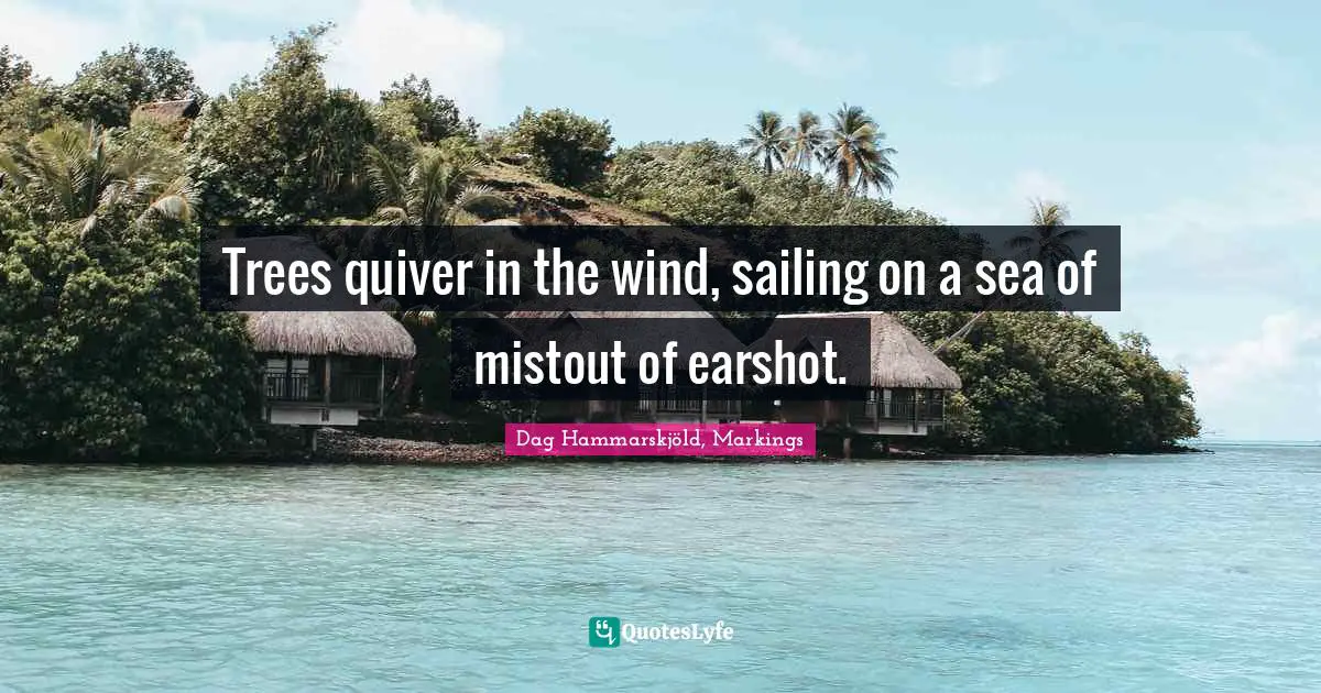 Trees quiver in the wind, sailing on a sea of mistout of earshot.