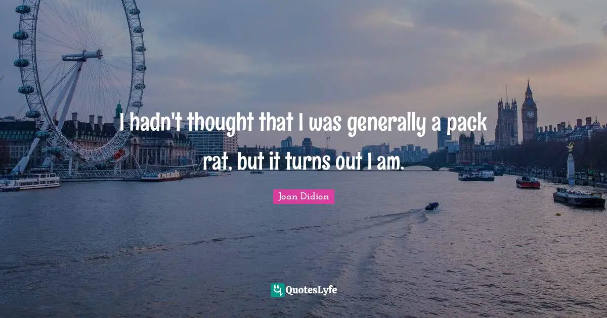 I hadn't thought that I was generally a pack rat, but it turns out I am.