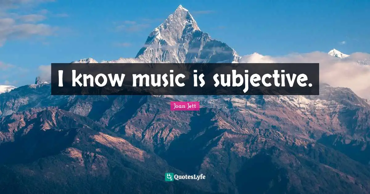 I know music is subjective.