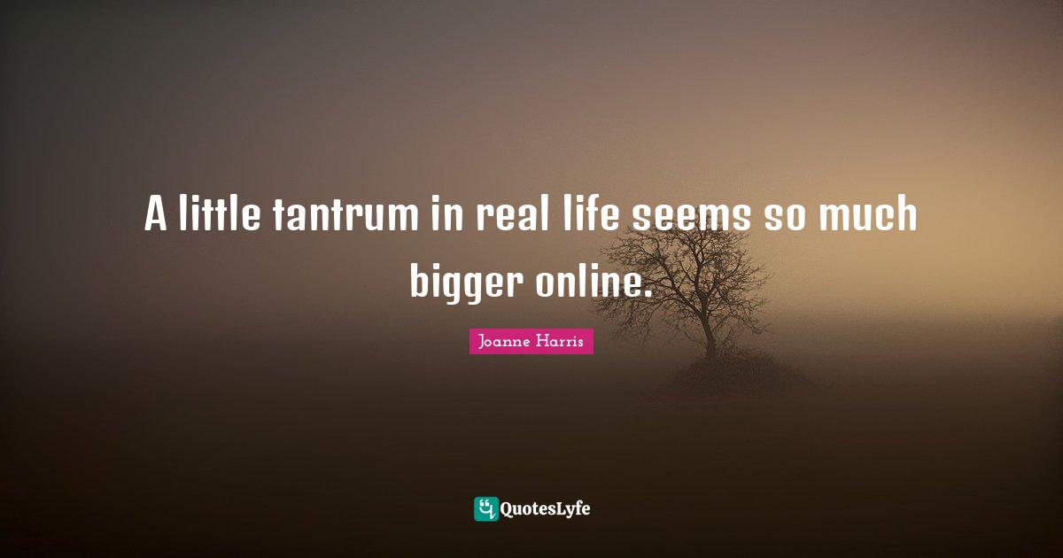A little tantrum in real life seems so much bigger online.