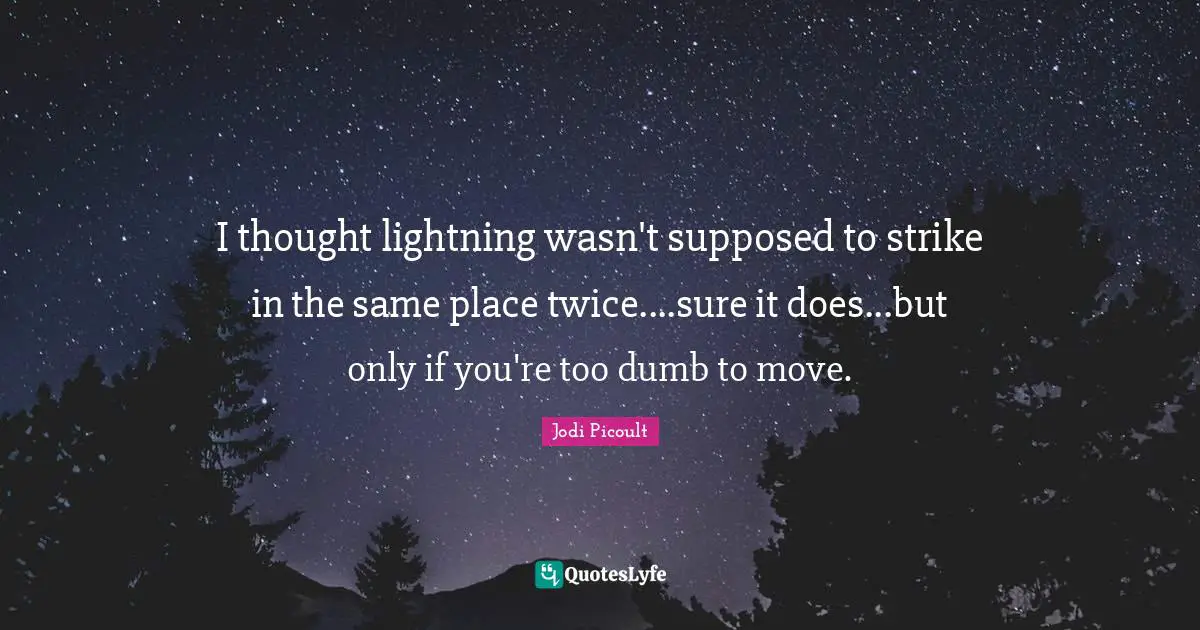I thought lightning wasn't supposed to strike in the same place twice....sure it does...but only if you're too dumb to move.