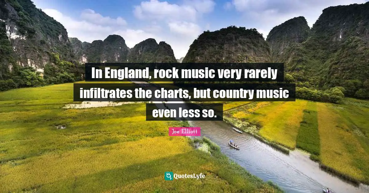 In England, rock music very rarely infiltrates the charts, but country music even less so.