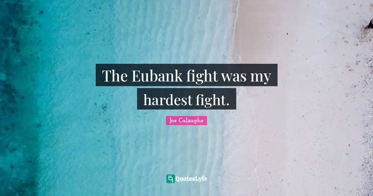 The Eubank fight was my hardest fight.
