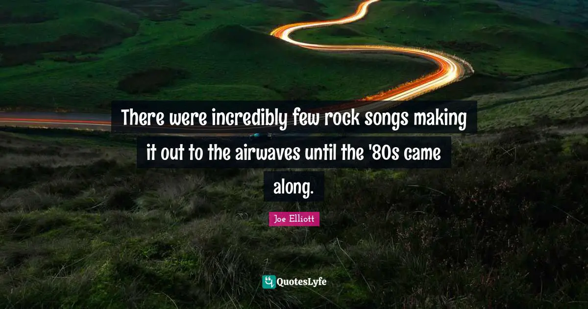 There were incredibly few rock songs making it out to the airwaves until the '80s came along.