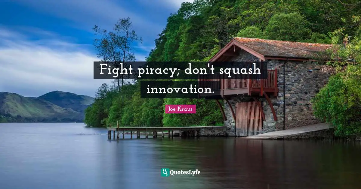 Fight piracy; don't squash innovation.