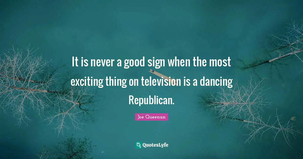 It is never a good sign when the most exciting thing on television is a dancing Republican.