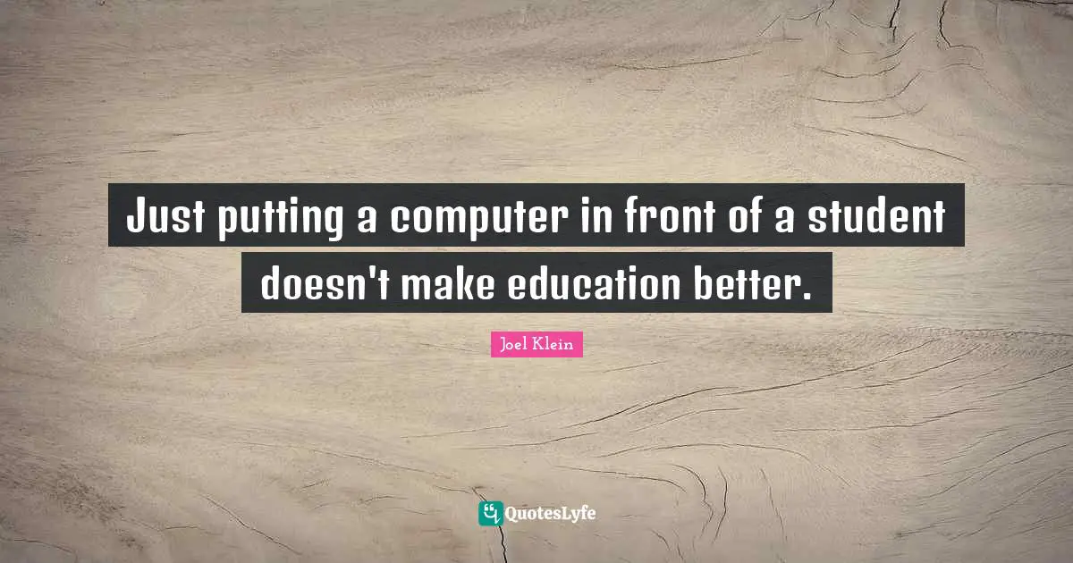 Just putting a computer in front of a student doesn't make education better.